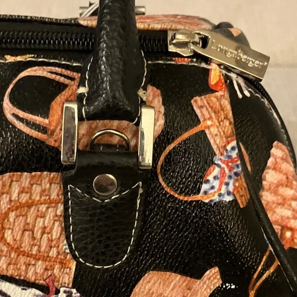 RARE Longaberger barrel purse with basket print all over VGUC - Picture 5 of 13